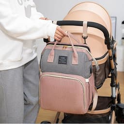 image-New Mummy Baby Crib Backpack Large Capacity Out Milk Insulated Bag Women
