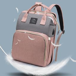 image-New Mummy Baby Crib Backpack Large Capacity Out Milk Insulated Bag Women