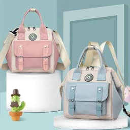 image-Women's Fashion Oxford Cloth Belt Multifunctional Cross-body Shoulders Backpack