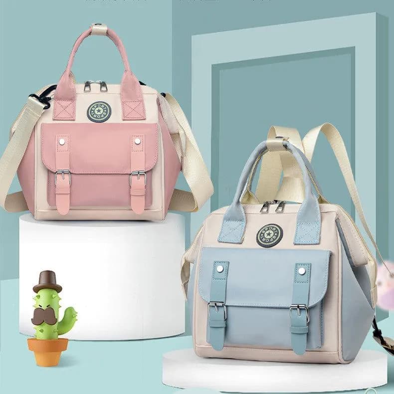 image-Women's Fashion Oxford Cloth Belt Multifunctional Cross-body Shoulders Backpack