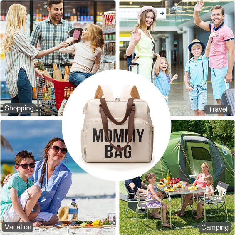 image-Large Capacity Multifunctional Crossbody Insulated Mummy Bag Backpack