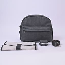 image-Mummy Multifunctional Backpack Large Capacity PU Leather Dry Wet Separation Travel Baby Bag