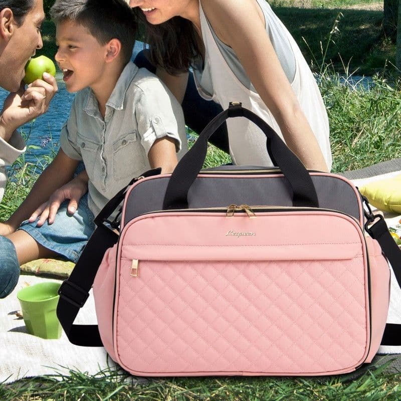 image-Large Capacity Hand-carrying Multifunctional Crossbody Oxford Cloth Diaper Bag