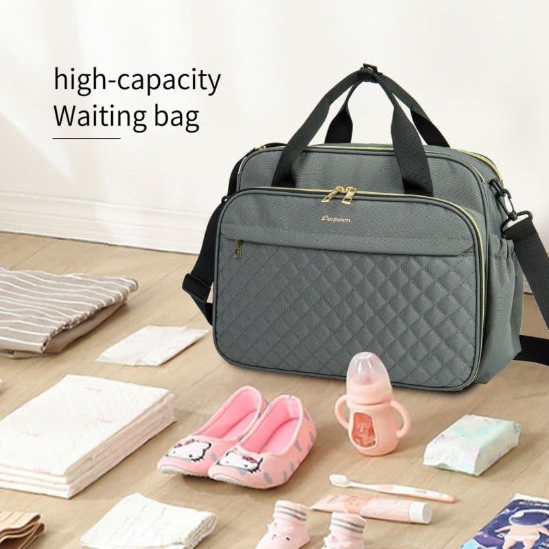 image-Large Capacity Hand-carrying Multifunctional Crossbody Oxford Cloth Diaper Bag