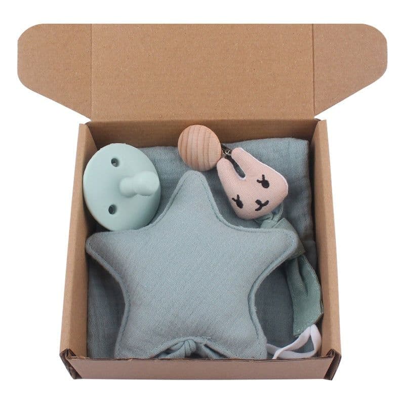 image-Baby Bath Toy Set Wooden Rattle Infant Babyplay Cotton Comfort Towel Baby Teether Wood Ring Baby Shower Gift