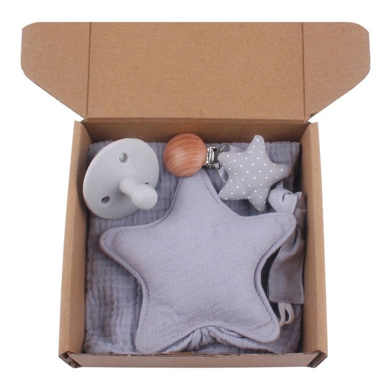 image-Baby Bath Toy Set Wooden Rattle Infant Babyplay Cotton Comfort Towel Baby Teether Wood Ring Baby Shower Gift