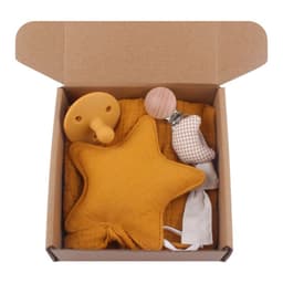image-Baby Bath Toy Set Wooden Rattle Infant Babyplay Cotton Comfort Towel Baby Teether Wood Ring Baby Shower Gift