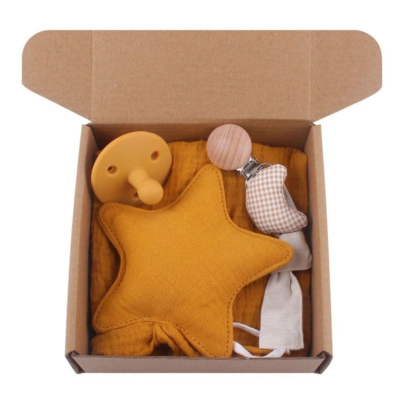 image-Baby Bath Toy Set Wooden Rattle Infant Babyplay Cotton Comfort Towel Baby Teether Wood Ring Baby Shower Gift