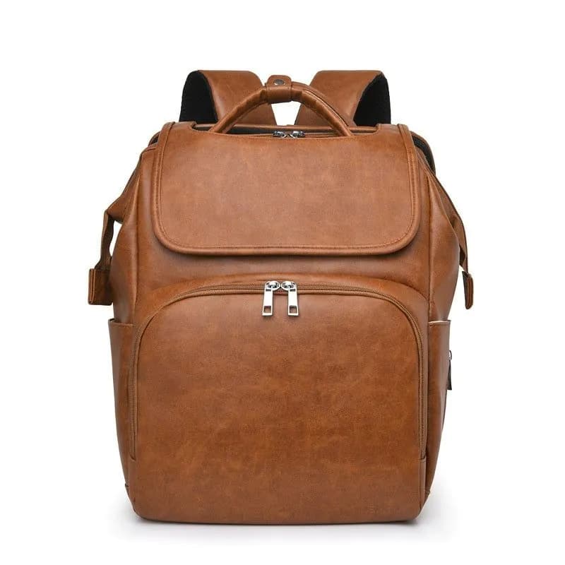image-Leisure Crib Baby Diaper Bag Lightweight And Large Capacity Splash-proof Multi-purpose Shoulder Mummy Backpack