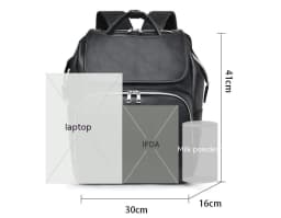 image-Leisure Crib Baby Diaper Bag Lightweight And Large Capacity Splash-proof Multi-purpose Shoulder Mummy Backpack