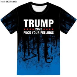 image-3D Printed Short Sleeve Trump Round Neck Fashion T-shirt