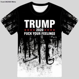 image-3D Printed Short Sleeve Trump Round Neck Fashion T-shirt