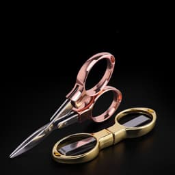 image-Mini Stainless Steel Folding Scissor Keychain Fishing Scissor Cutter Camping Tool Fishing Pliers Scissors Line Cutter Tool