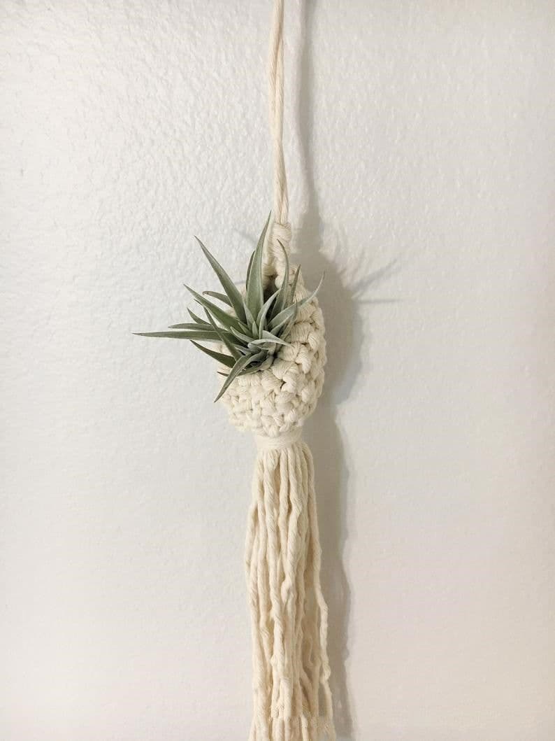 image-Nordic Tapestry Hand-Woven Bohemian Tapestry Tapestry Net Bag Air Pineapple Flower Basket Ins Wind Tapestry
