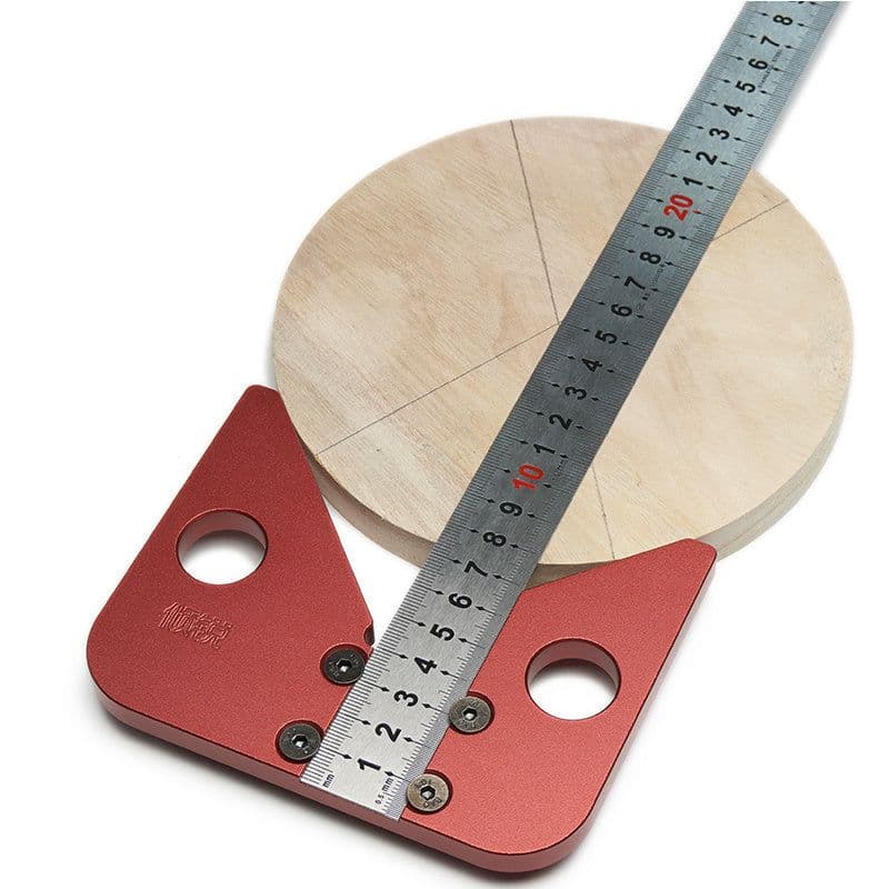 image-Carpenter's Center Ruler Carpenter's Round Center Line Marker Beech Scribing Gauge