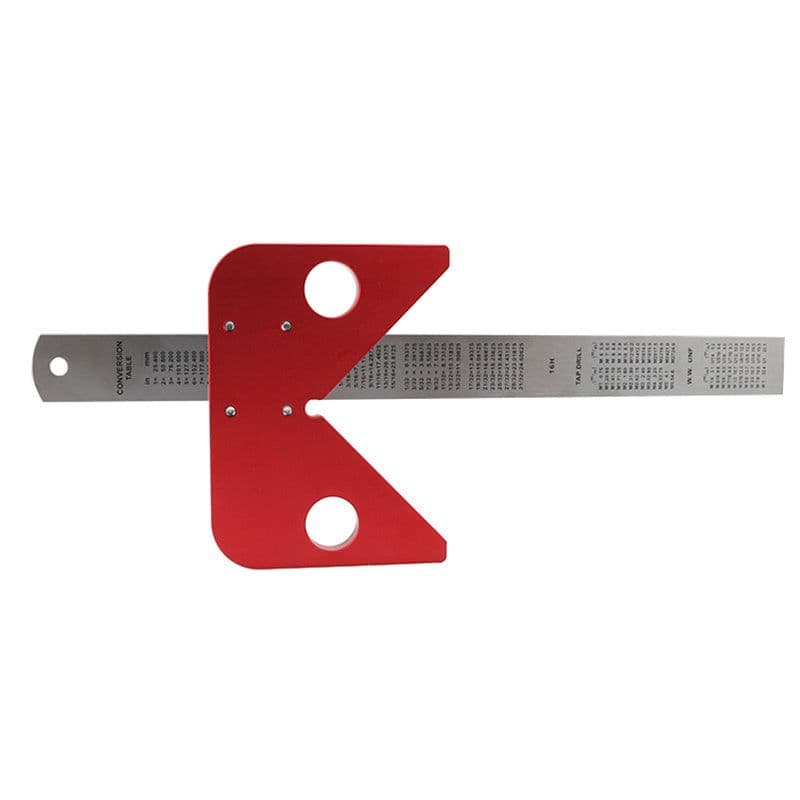 image-Carpenter's Center Ruler Carpenter's Round Center Line Marker Beech Scribing Gauge