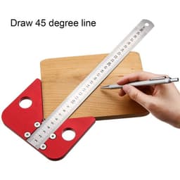 image-Carpenter's Center Ruler Carpenter's Round Center Line Marker Beech Scribing Gauge