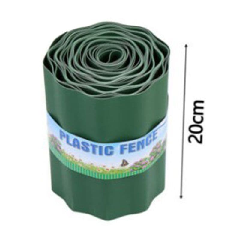 image-Imitation Stone Garden Fence PP Plastic Fence Inserting The Ground Fence