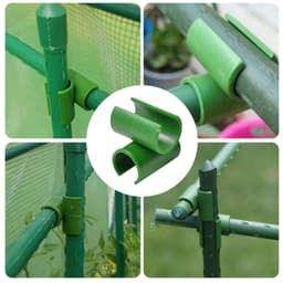 image-Gardening Pillar, Vine Climbing Frame, Climbing Vine, Plastic Coated Steel Pipe, Fixed Cross To Open Plant Buckle