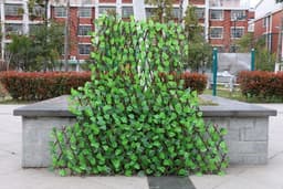 image-Simulation Fence Garden Outdoor Wooden Fence Plant Garden Fence Fence Fence Decorative Fence Telescopic Wooden Fence