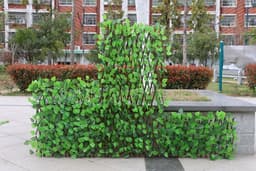 image-Simulation Fence Garden Outdoor Wooden Fence Plant Garden Fence Fence Fence Decorative Fence Telescopic Wooden Fence