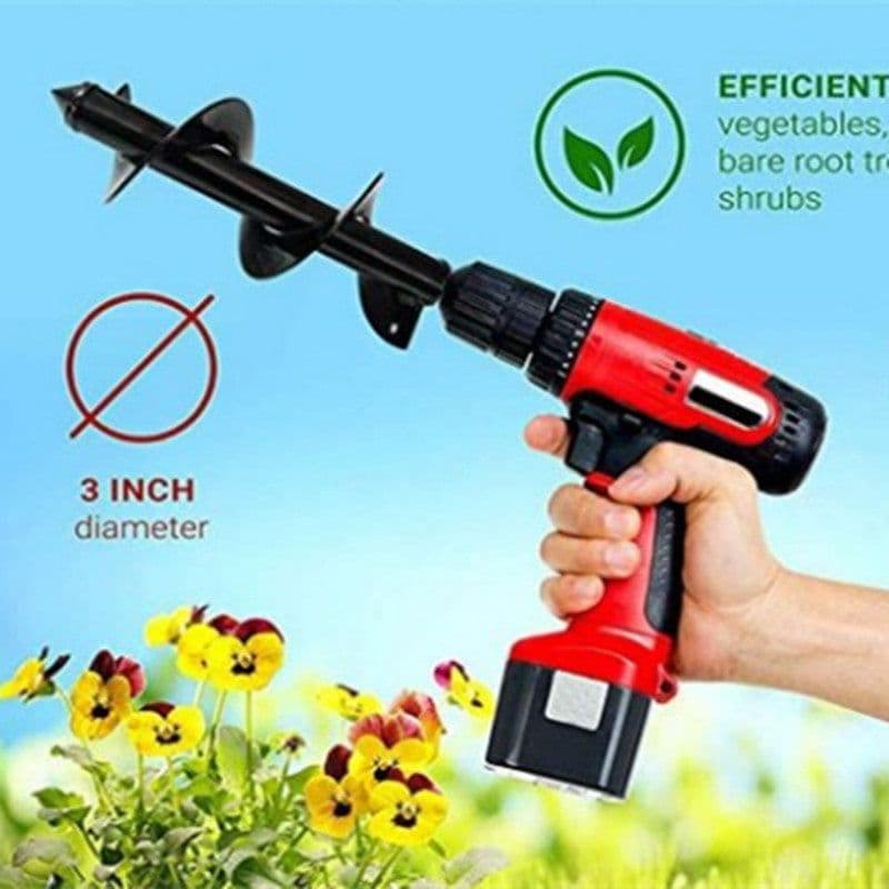image-Hand Drill Electric Cordless Electric Drill Ground Drill Bit Short Stem Plant Twist Drill Bit