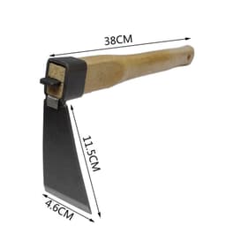 image-Short Wooden Handle Steel Carbon Garden Tool