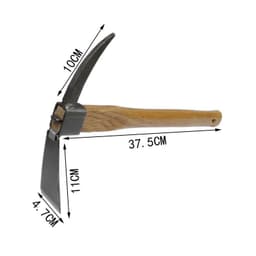 image-Short Wooden Handle Steel Carbon Garden Tool