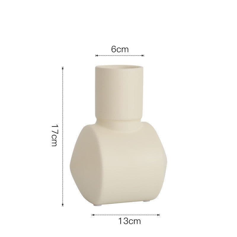 image-Nordic Morandi Simple Hammer Ceramic Vase Decoration Living Room Dining Room Tv Cabinet Wine Cabinet Decoration