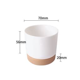 image-Round Double-Layer Succulent Green Dill Small Green Plant Flowerpot
