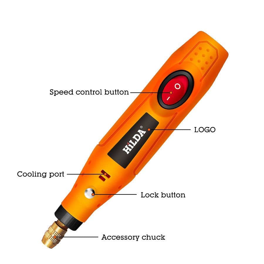 image-Hilda Mini Electric Grinder Micro Polishing Electric Grinder Carving Pen Crystal Agate Jade Jade 12v