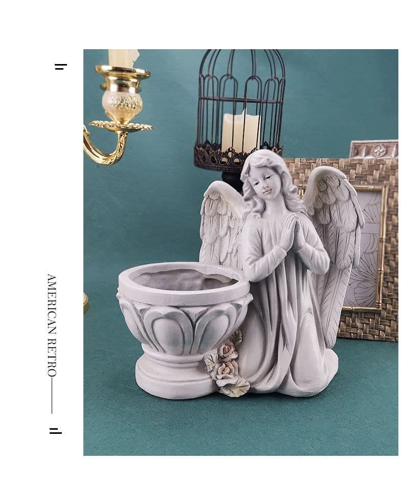 image-Hars Bidden Engel Planter Tuin Angel Succulent Pot Plant Holder Handwerk Angel Bloempot Decoratie