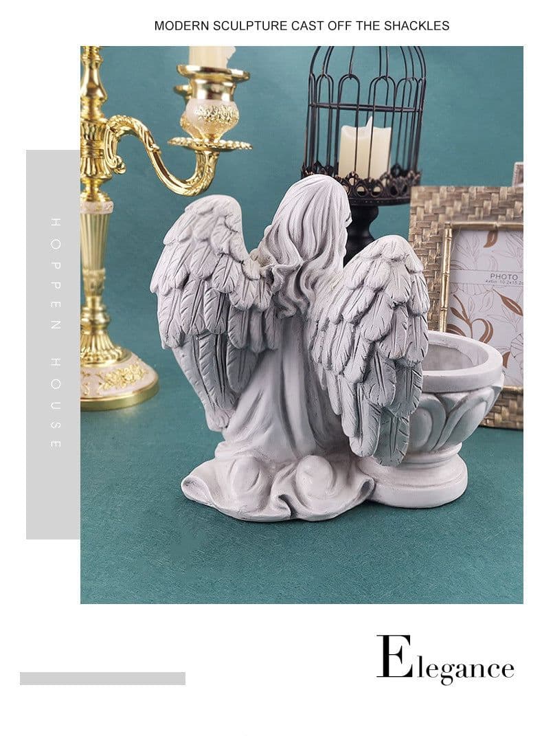 image-Hars Bidden Engel Planter Tuin Angel Succulent Pot Plant Holder Handwerk Angel Bloempot Decoratie