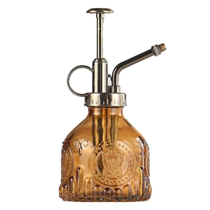 image-Embossed Glass Bottle Watering Flower Watering Can Shower Gardening Glass Small Spray