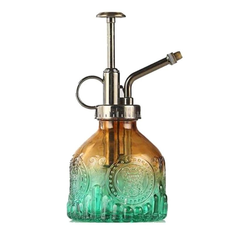 image-Embossed Glass Bottle Watering Flower Watering Can Shower Gardening Glass Small Spray