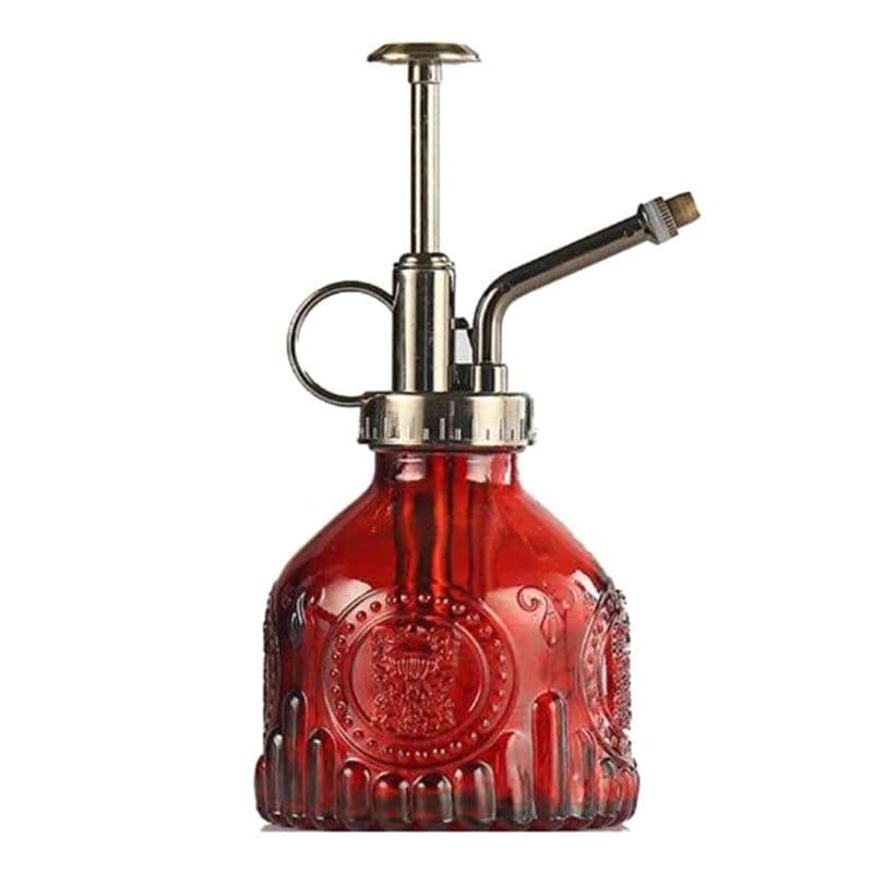 image-Embossed Glass Bottle Watering Flower Watering Can Shower Gardening Glass Small Spray