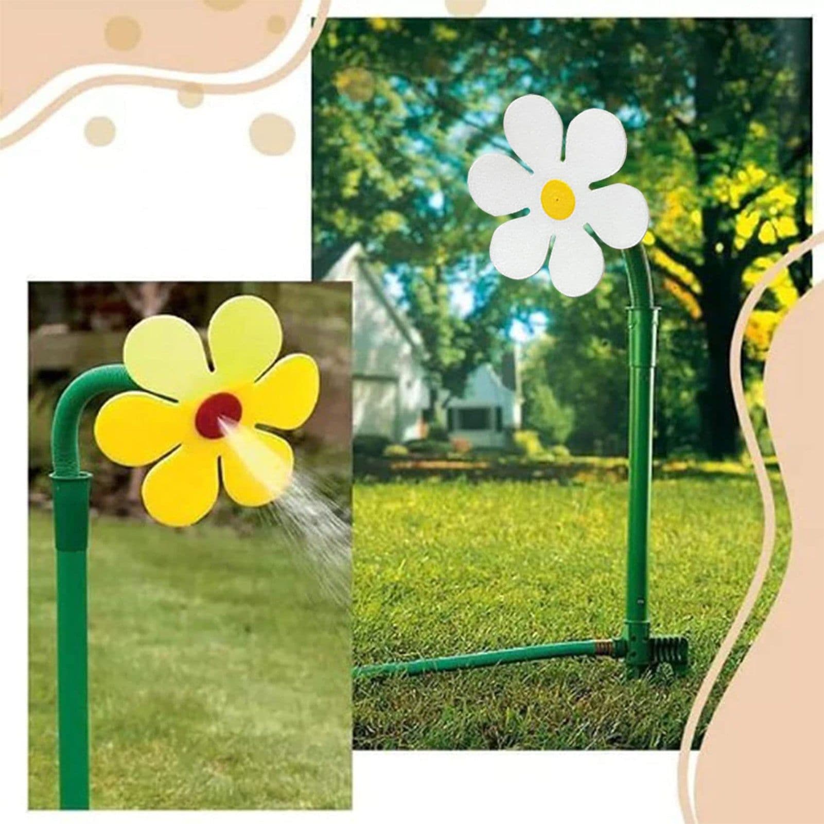 image-Garden Sprinkler Plastic Sprinkler Sunflower Sprinkler Garden Work Tool Adjustable Sprinklers And Garden Hoses