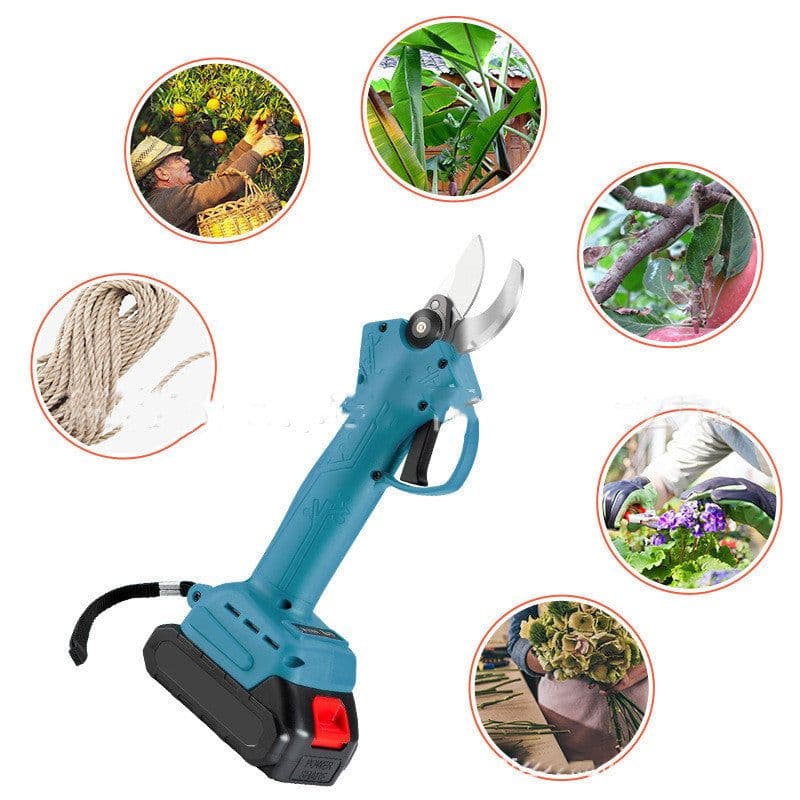 image-Electric Scissors Rechargeable Garden Shears Branch Shears Lithium Fruit Tree Shears