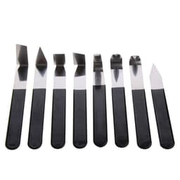 image-Sketch Painting Art Tools 8 Stainless Steel Handle Blank Tool Repair Blank Pottery