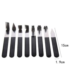image-Sketch Painting Art Tools 8 Stainless Steel Handle Blank Tool Repair Blank Pottery