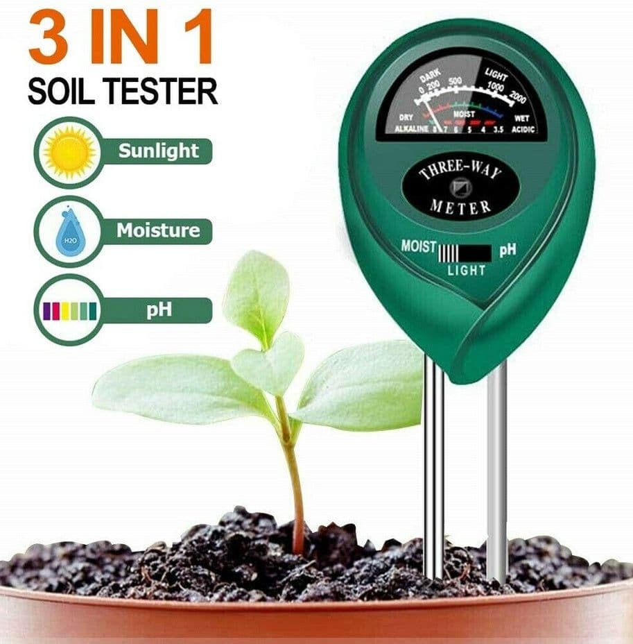 image-3 In1 Soil Tester Water PH Moisture Light Test Meter Kit For Garden Plant Flower