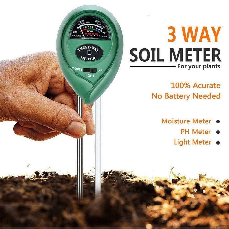 image-3 In1 Soil Tester Water PH Moisture Light Test Meter Kit For Garden Plant Flower