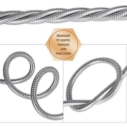 image-Stainless Steel Garden Hose With Brass Garden Hose Nozzle