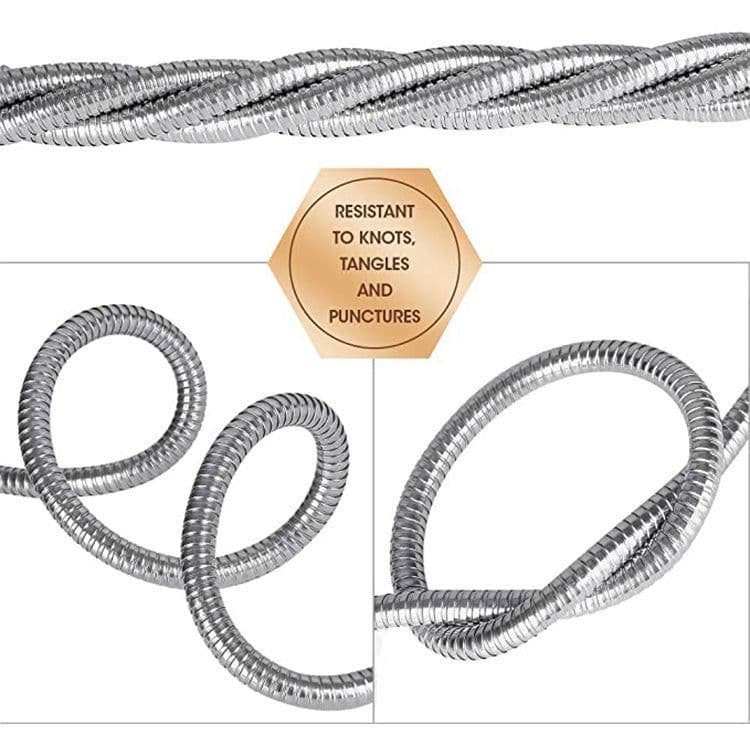 image-Stainless Steel Garden Hose With Brass Garden Hose Nozzle