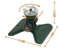 image-All Metal 360 Degree Automatic Rotating Spiral Lawn Sprinkler Sprinkler