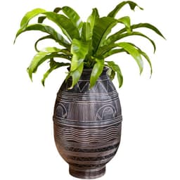 image-African Art Ancient Pot Flower Cement Decorative Flower Pot Ethnic Style