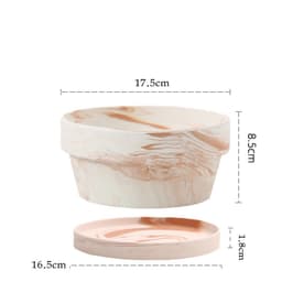 image-Gradient Macchiato Red And White Pottery Natural Pot Vegetarian Burning Breathable And Absorbent Large Type Green Plants Meaty