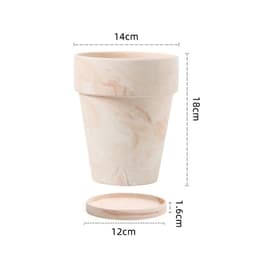 image-Gradient Macchiato Red And White Pottery Natural Pot Vegetarian Burning Breathable And Absorbent Large Type Green Plants Meaty
