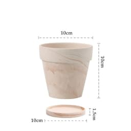 image-Gradient Macchiato Red And White Pottery Natural Pot Vegetarian Burning Breathable And Absorbent Large Type Green Plants Meaty