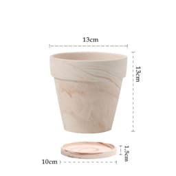 image-Gradient Macchiato Red And White Pottery Natural Pot Vegetarian Burning Breathable And Absorbent Large Type Green Plants Meaty